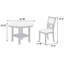5pc Dining Set Round Table w Shelve Unique Design 4x Side Chairs Modern Contemporary Dining Room Furniture