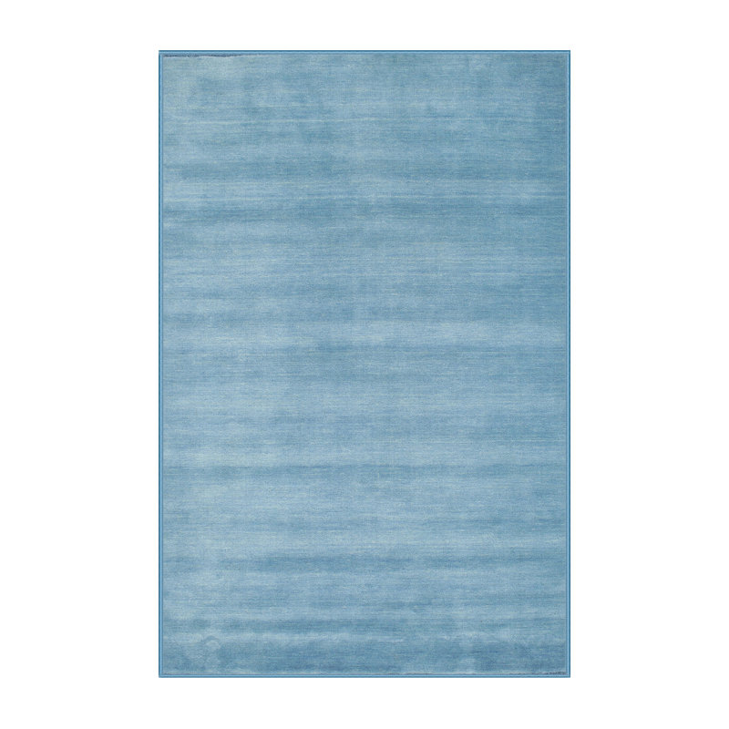 Tapis de zone bleu contemporain, Rectangle 2 pi x 3 pi