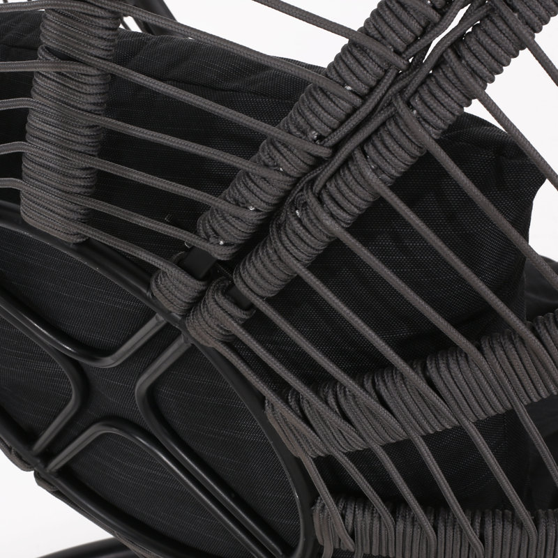 Chaise d'extérieur Siau, Gris / noir