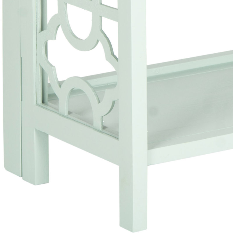 Brontie Etagere Bookcase, (3 Shelves) 42” H x 33” W x 13”D, Aqua Smoke