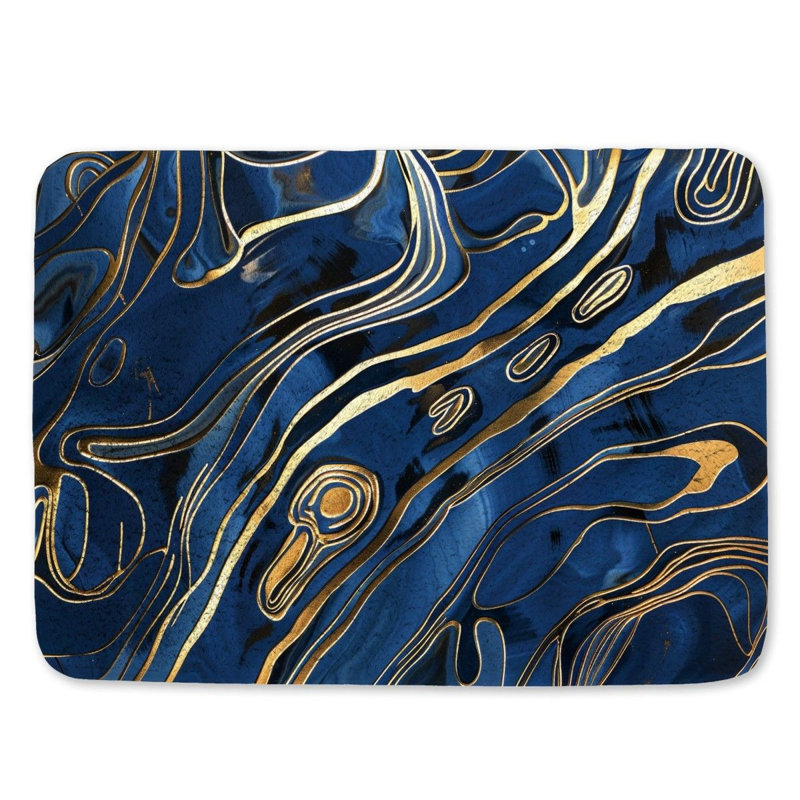 Emree Microfiber / Microsuede Non-Slip Bath Mat, 21" W x 34" L