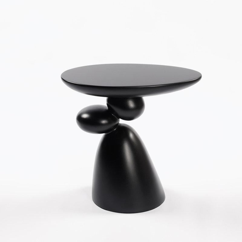 Table basse avec décoration, Noir