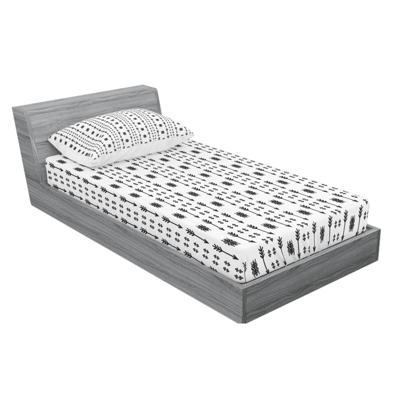 Ensemble de draps Arrows Ornaments, Ensemble de draps pour lit simple TG avec drap-hou
