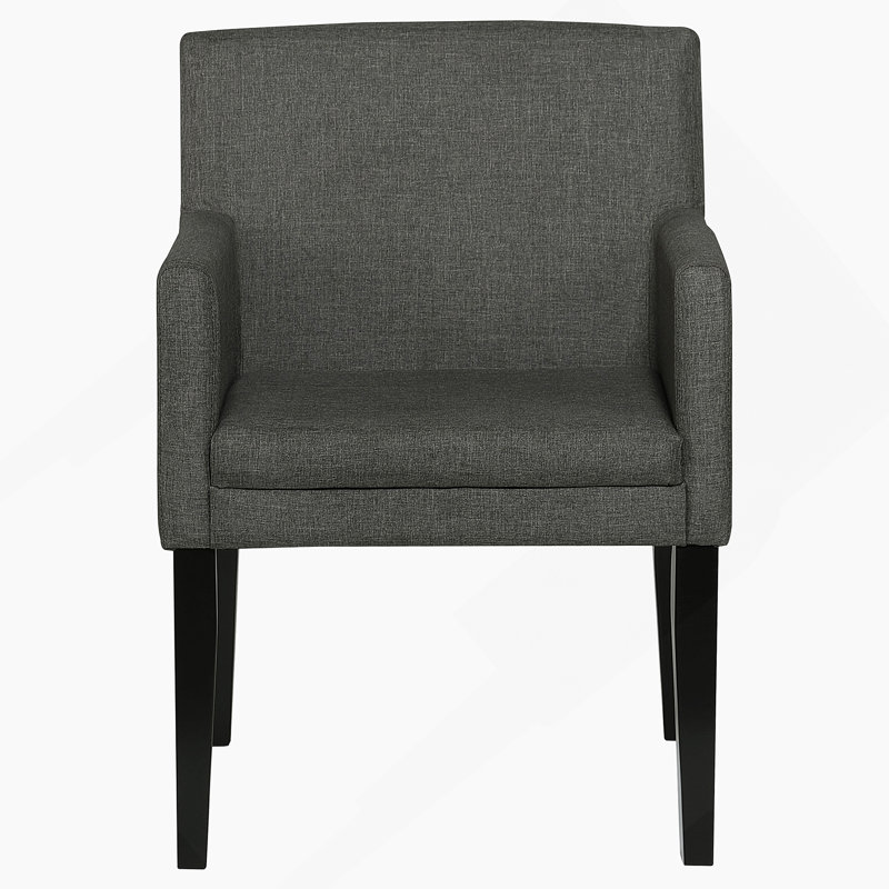 Chaise de salle à manger rembourrée grise (ensemble de 2)