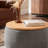 Round Storage Ottoman, 2 In 1 Function, Work As End Table And Ottoman-881974446