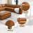 Grain Leather 5 Pieces Modular Sectional