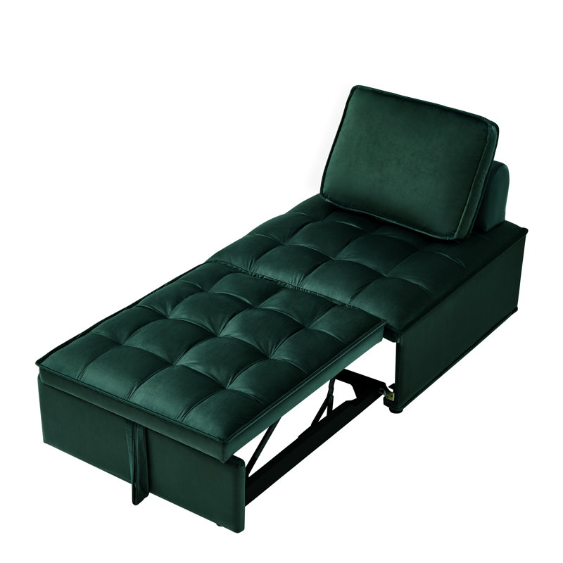 Lit moderne en velours, économie d'espace et monoplace fonctionnelle - Style Design, Vert