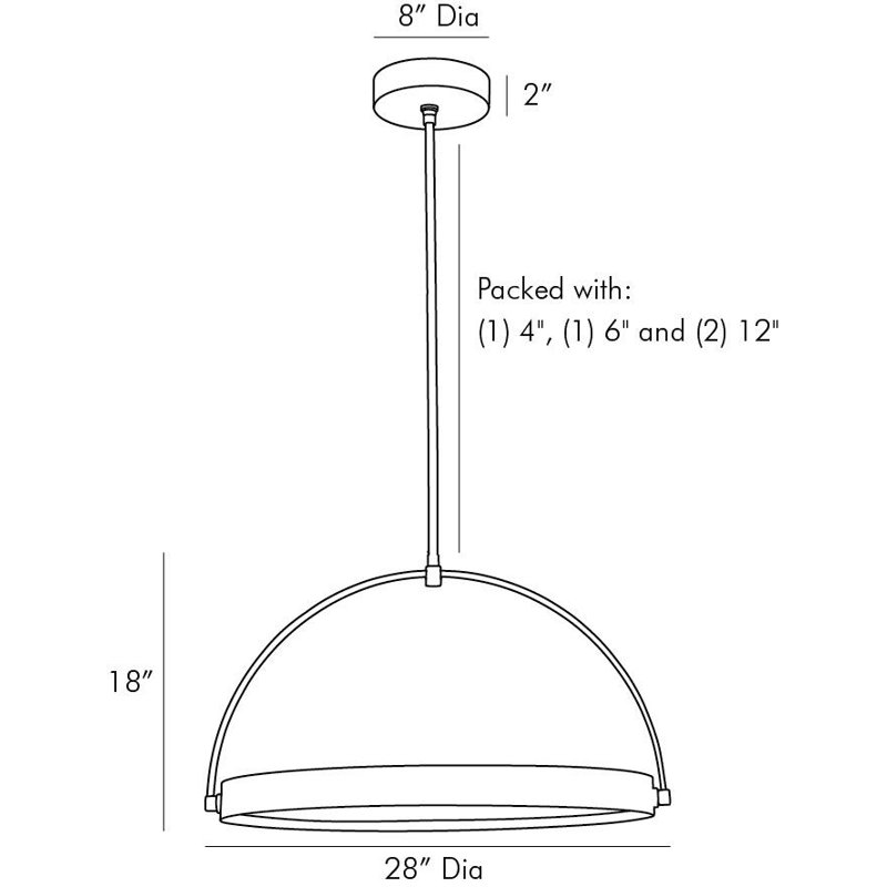 Fisk 1 - Light LED Pendant, Bronze
