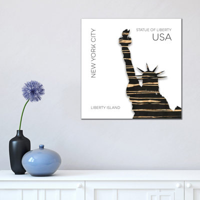 Urban Art NYC Statue Of Liberty by Melanie Viola - Print on Canvas