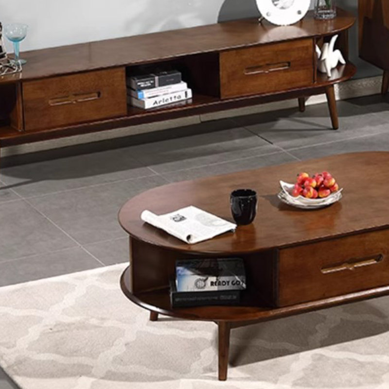 Ensemble de table basse et meuble télé rétro