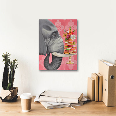 «Epic Graffiti» Donut Ele »par Heather Gauthier, art mural sur toile, 12 po x 16 po
