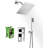 Modern Shower Faucet System with Hand Shower and Diverter,Wall Mount Shower Faucet System-58712687