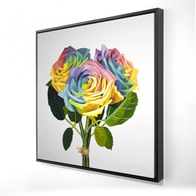 " Bouquet Of Rainbow Roses "