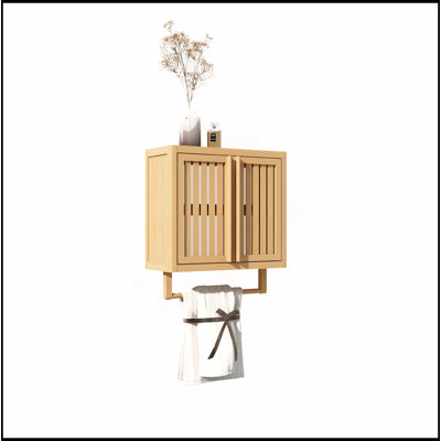 Versatile Wall-Mounted Bamboo Bathroom Cabinet For Organized Storage And Stylish Décor