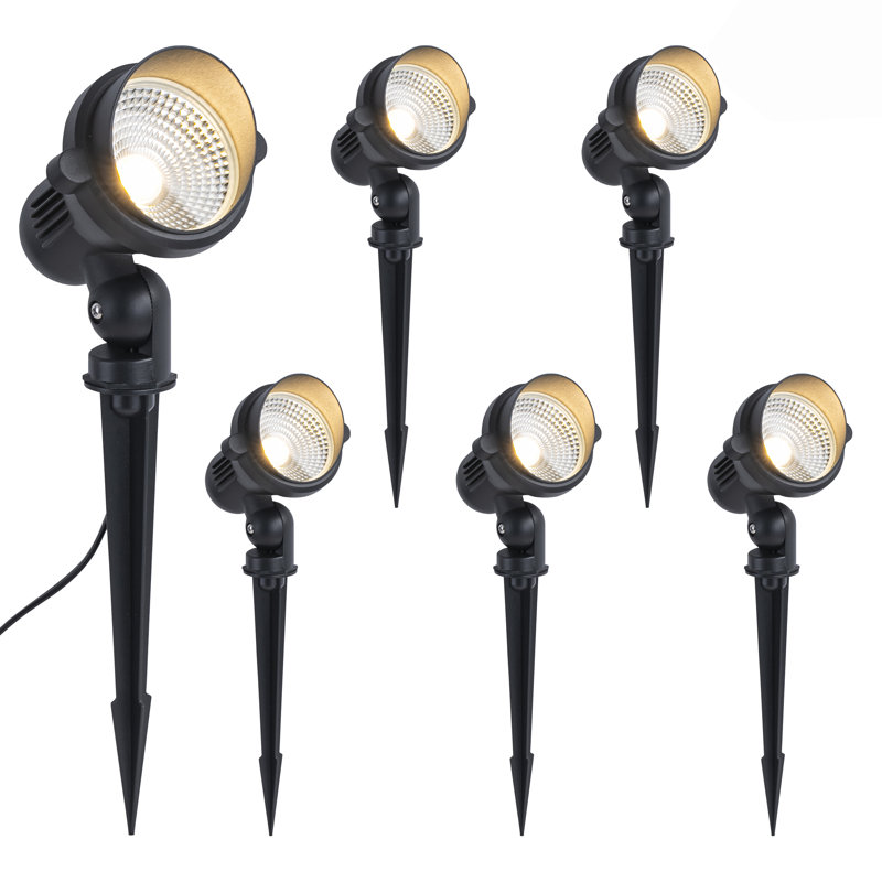 Outdoor Led Landscape Spotlight With Ground Stakes For Garden Pathway And Courtyard