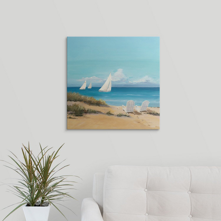«Réglage de la voile», impression de beurres, H 35 po x l 35 po x P 1,5 po, Toile