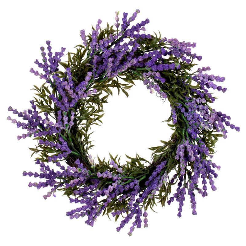Faux Lavender Plastic 16'' Wreath