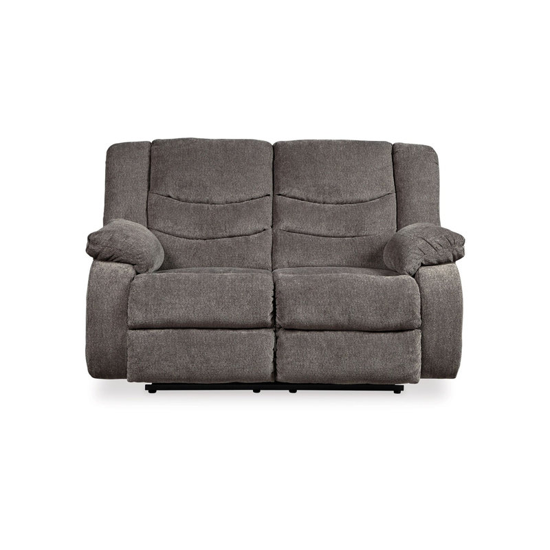 Causeuse inclinable en chenille de 63 po Sarahkate, Gris chenille