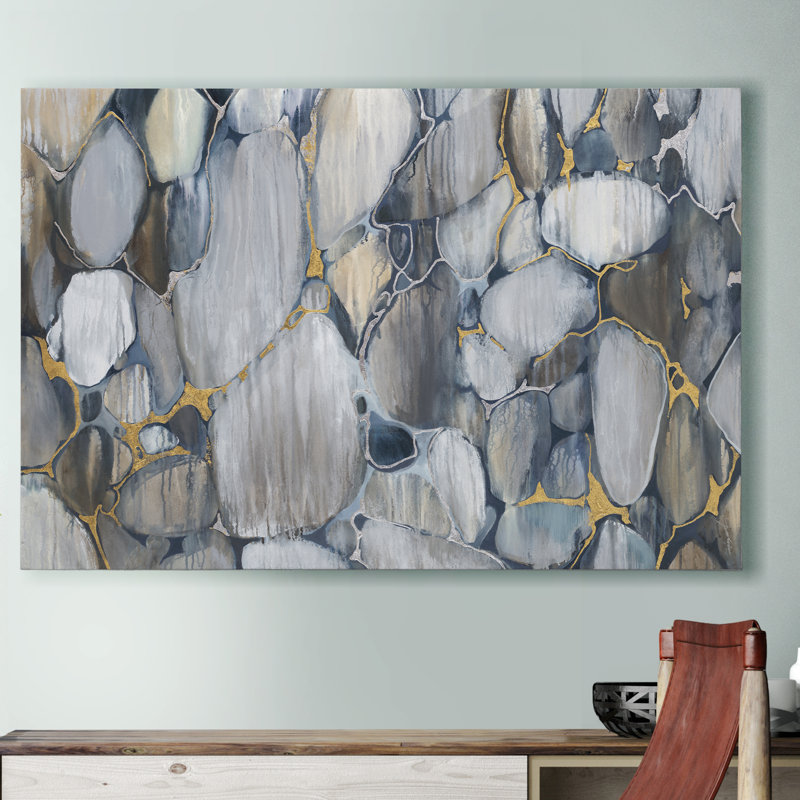 " River Rocks ", 48" H x 36" W x 1" D