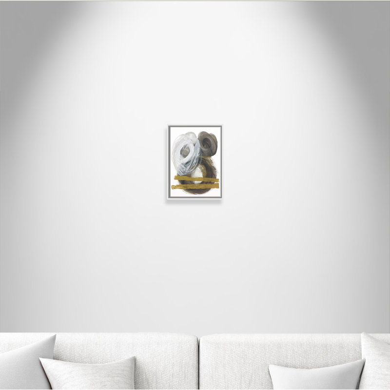 Swirls of Asia 1 '- Peinture sur toile avec cadre flottant, H 40 po x l 30 po x P 2 po, Cadre blanc