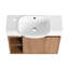 Meuble-lavabo mural de 26 po avec lavabo en céramique blanche et porte à fermeture en douceur, contreplaqué, emballage KD-1479974729-1479974728