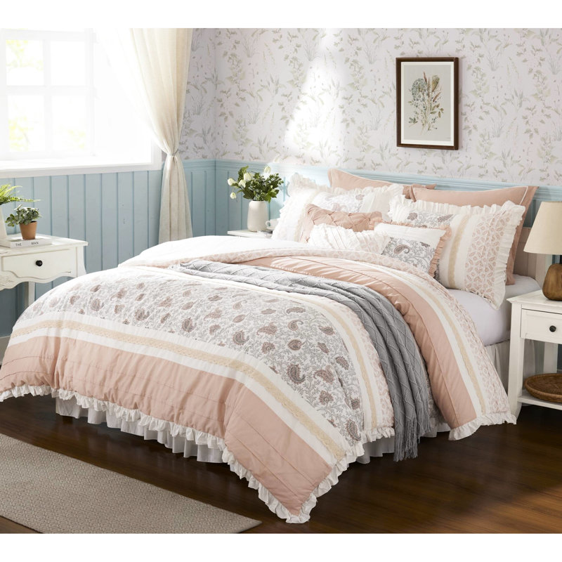 Édredon 9 pièces en coton grand et fard à joues Dawn