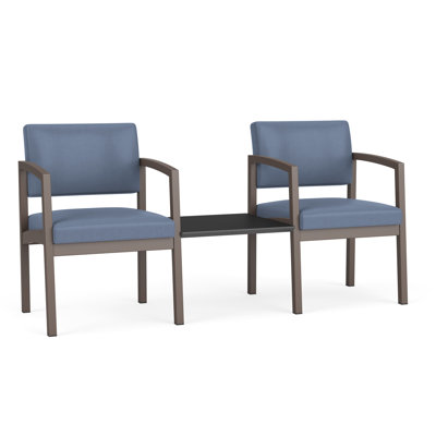 Structure tandem 2 places avec table centrale en acier Lenox