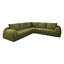 Canapé d'angle modulaire en forme de V de 105 pouces, canapé 5 places en chenille vert olive, comprimé sous vide pour une livraison facile, aucun assemblage requis