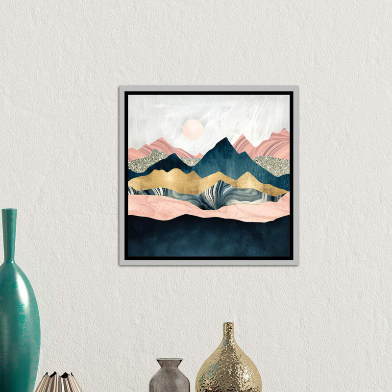 « peluchey peaks » par spacefrog designs-print, H 26 po x l 26 po x P 1,5 po, Toile avec cadre argenté