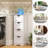 4-Drawer Bathroom Cabinet w/Cut-out Handles Anti-toppling Device Narrow Entryway-561230788