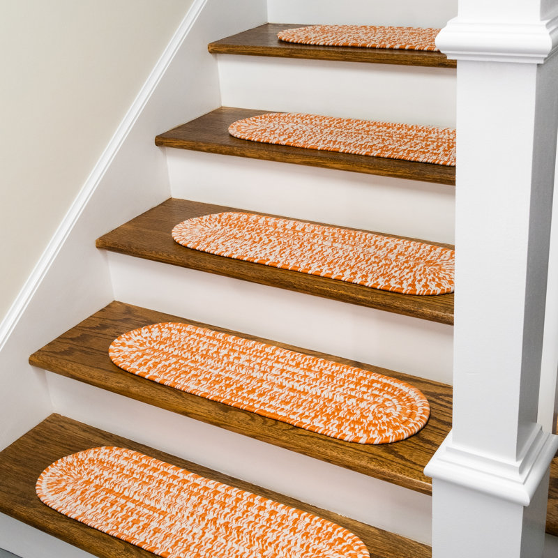 Tapis d'escalier Akhil, Orange