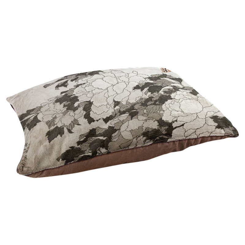 Coussin Burkart, L 19,5 po x l 29,5 po, Gris / brun foncé