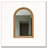 Arched Wood Framed Wall Mirror Rustic Style Easy Secure Installation