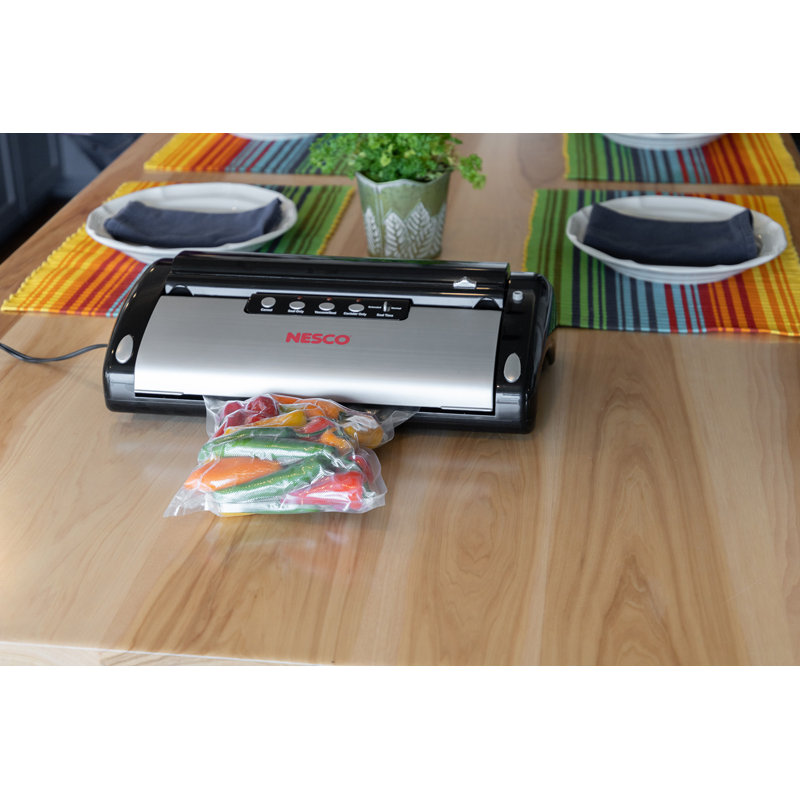 Nesco Food Sealer with Roll Storage and Bag Cutter