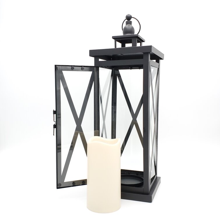 https://assets.wfcdn.com/im/19019487/resize-h755-w755%5Ecompr-r85/1558/155828245/Black+Crisscross+Metal+Lantern+with+Battery+Operated+Candle.jpg