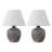 Myron 18" Minimalist Scandinavian Concrete Effect Resin/Iron LED Table Lamp-866363028