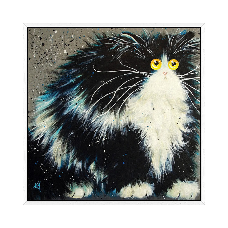 Bernard by Kim Haskins - Print on Canvas, 45.72 cm H x 45.72 cm W, White Framed
