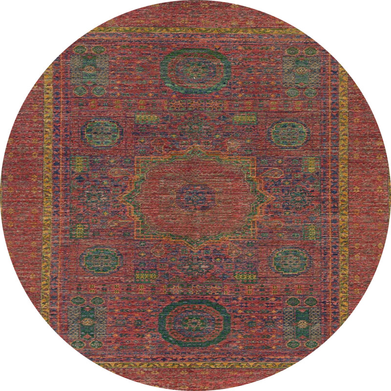 Abstract Indoor Rug, Round 7'