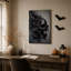 Impression sur toile gothique crâne noir se dissolvant en fumée et Halloween-250694980
