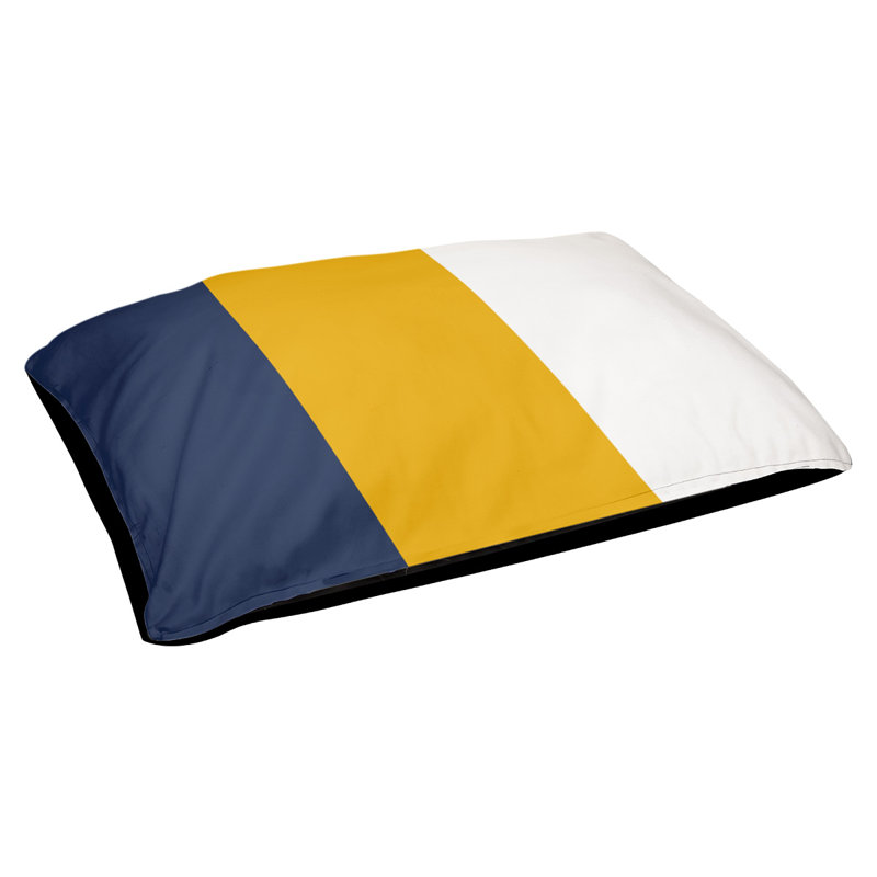 Coussin Ohio Football, Très grand (l 50 po x P 40 po x H 17 po), Bleu marine / or / blanc