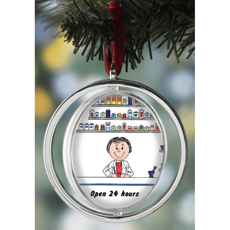 Ornement de Noël personnalisable Pharmacist - femelle, Oui