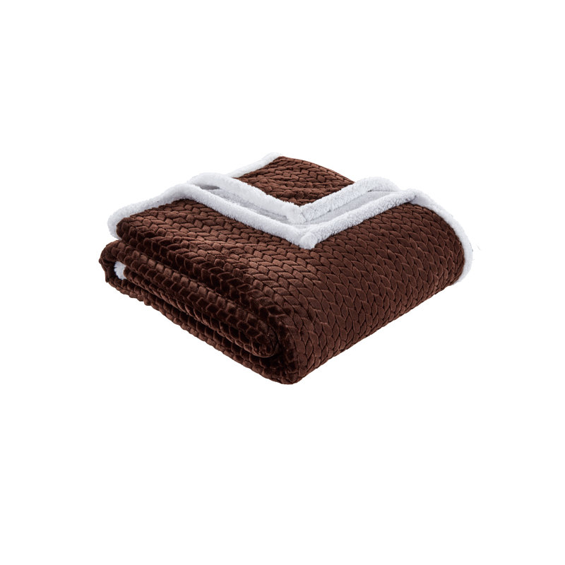 Knitted Throw Blanket, 50"W x 60"L, Royal Blue