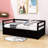 Demoraes Twin Size Wood Daybed with Trundle-1941296451