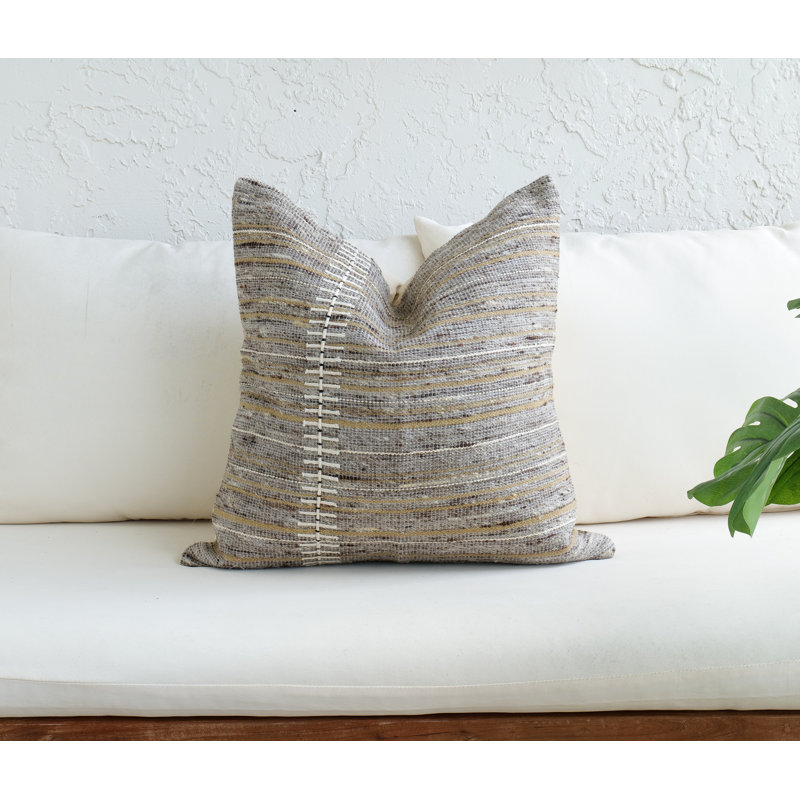 Gray Textured 2 Pillow Set, Square 20"