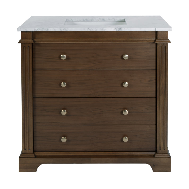 Hanson 36" Single Bathroom Vanity Set, Walnut