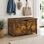 Commode de rangement rétro avec dessus rabattable-1213485364