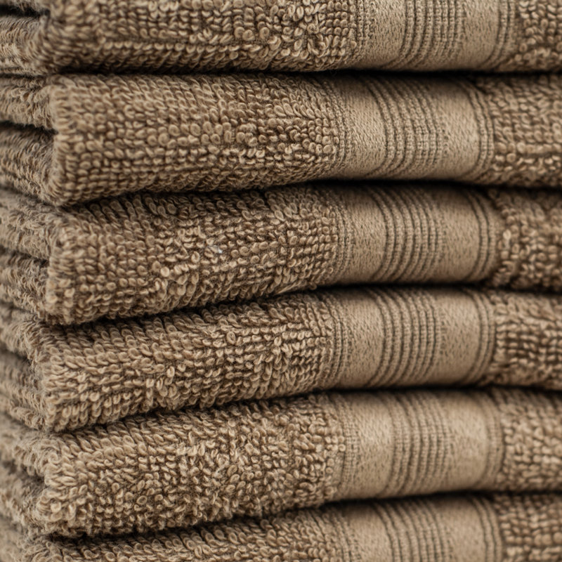 Essuie-mains 100% coton Amogha, Taupe profond
