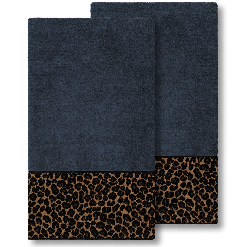 Spots Midweight Bath Towel, Midnight Blue