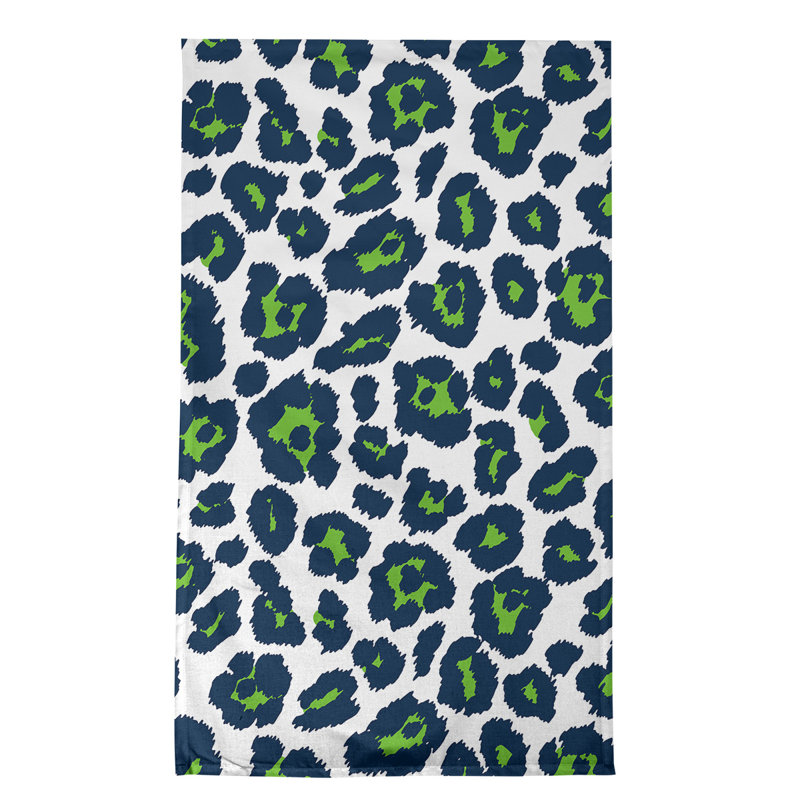 Serviette de thé Seattle, polyester, Blanc/vert