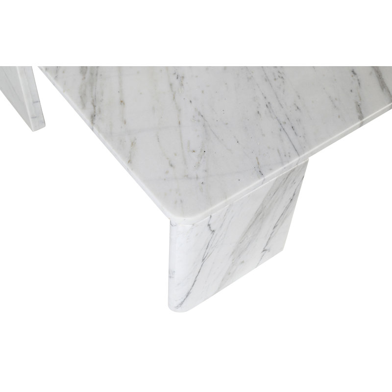 Table basse Livorno, Marbre blanc